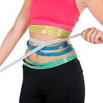 woman measuring belly